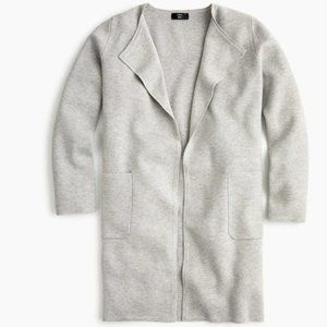 J.Crew Juliette Collarless Sweater-Blazer, Grey